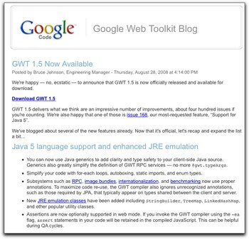 GWT 1.5 official release